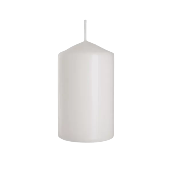 Bispol 10x5.8cm White Cylindrical Candle