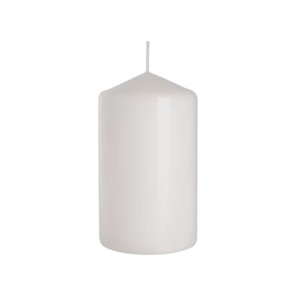 Bispol 12cm White Cylindrical Candle