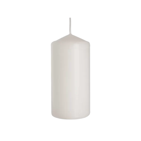 Bispol 12x5.8cm white cylindrical candle