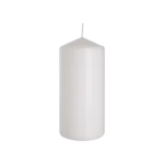 Aura 15cm White Cylindrical Candle