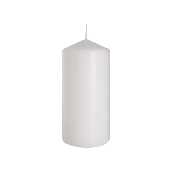 Bispol 15cm white cylindrical candle