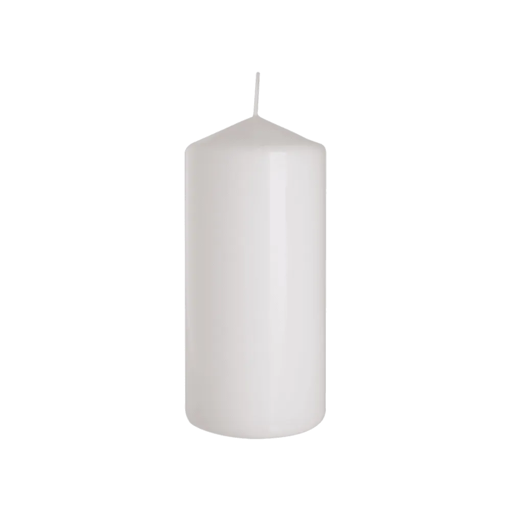 Bispol 15cm white cylindrical candle