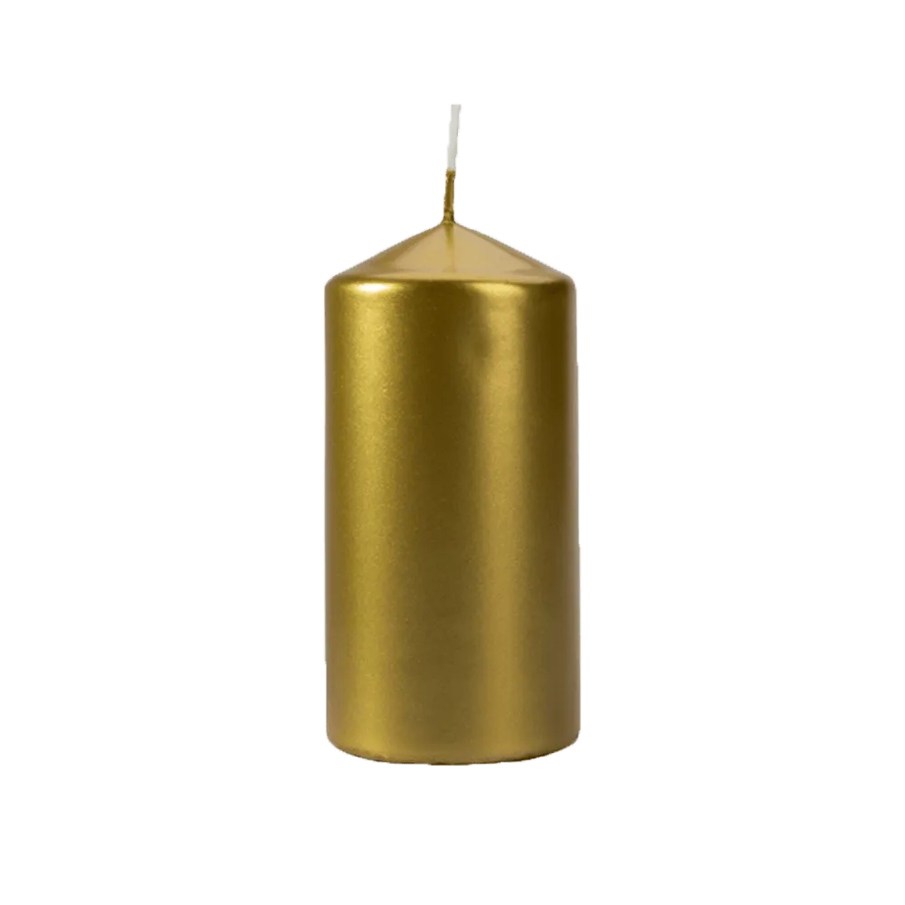 Bispol-260g-Gold-Cylindrical-Candle