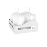 Bispol Set of 4  White votive Candles
