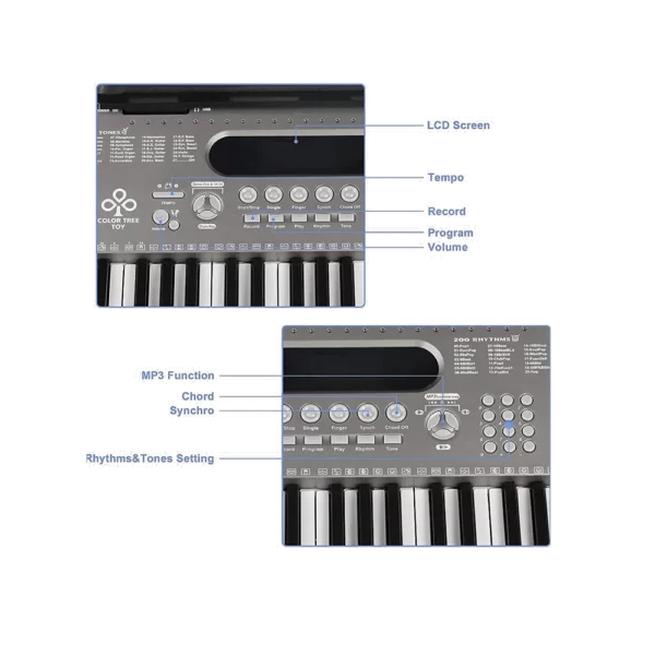 Electric digital piano organ with stand2