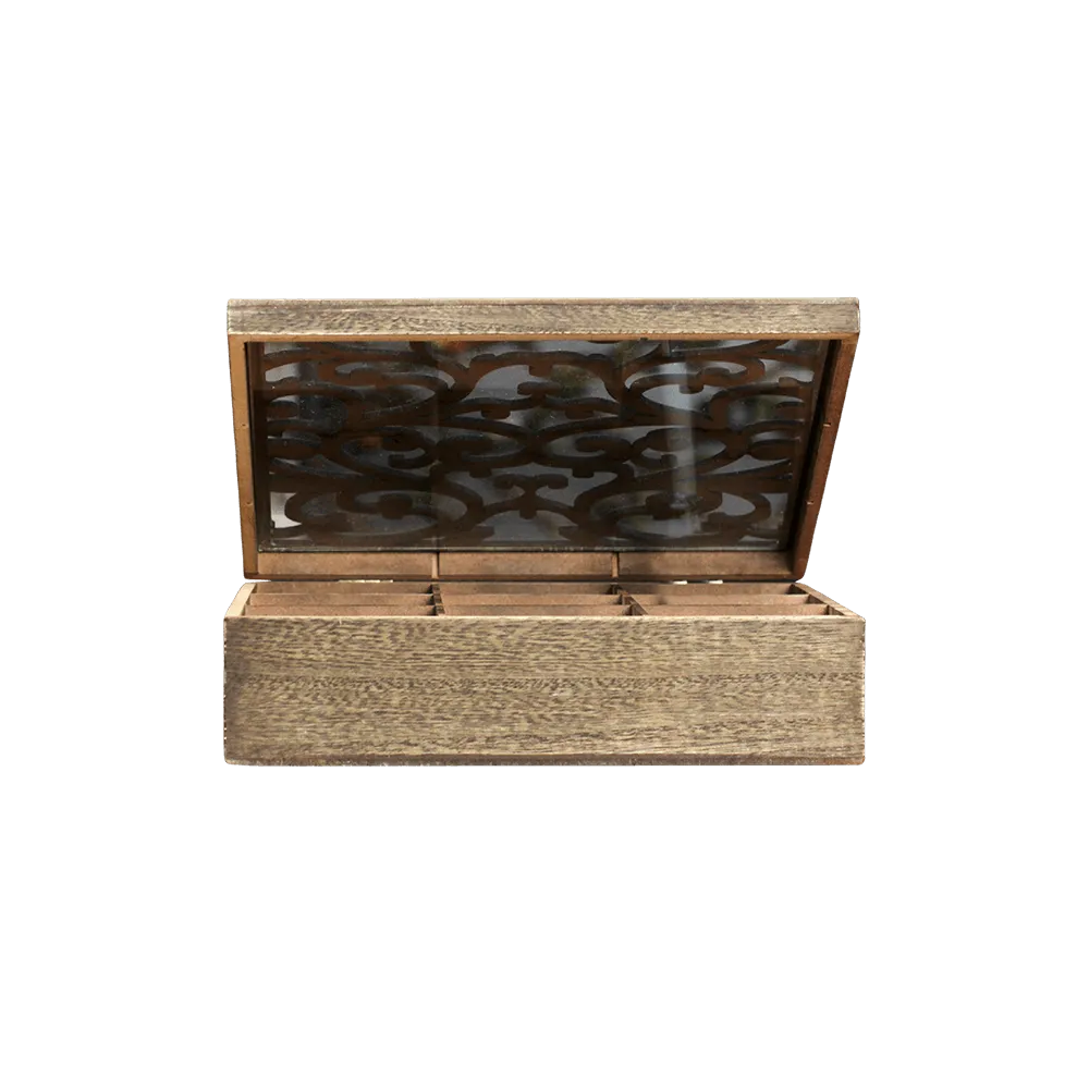 Patterned-6-Section-Brown-Wooden-Tea-Box1