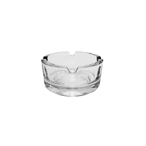 Round 7.5cm Transparent Glass Ashtray