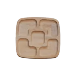 Wooden 5-Sections Squared Serving Dish