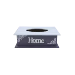 Wooden Grey Home Pattern Tissue Box