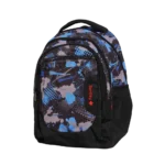 Bentley Blue & Black 4 Zippers Backpack