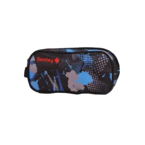 Bentley Blue & Black Double Zipper Pencil Case
