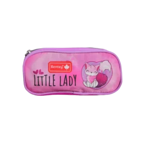 Bentley Kitten Pink Double Zipper Pencil Case