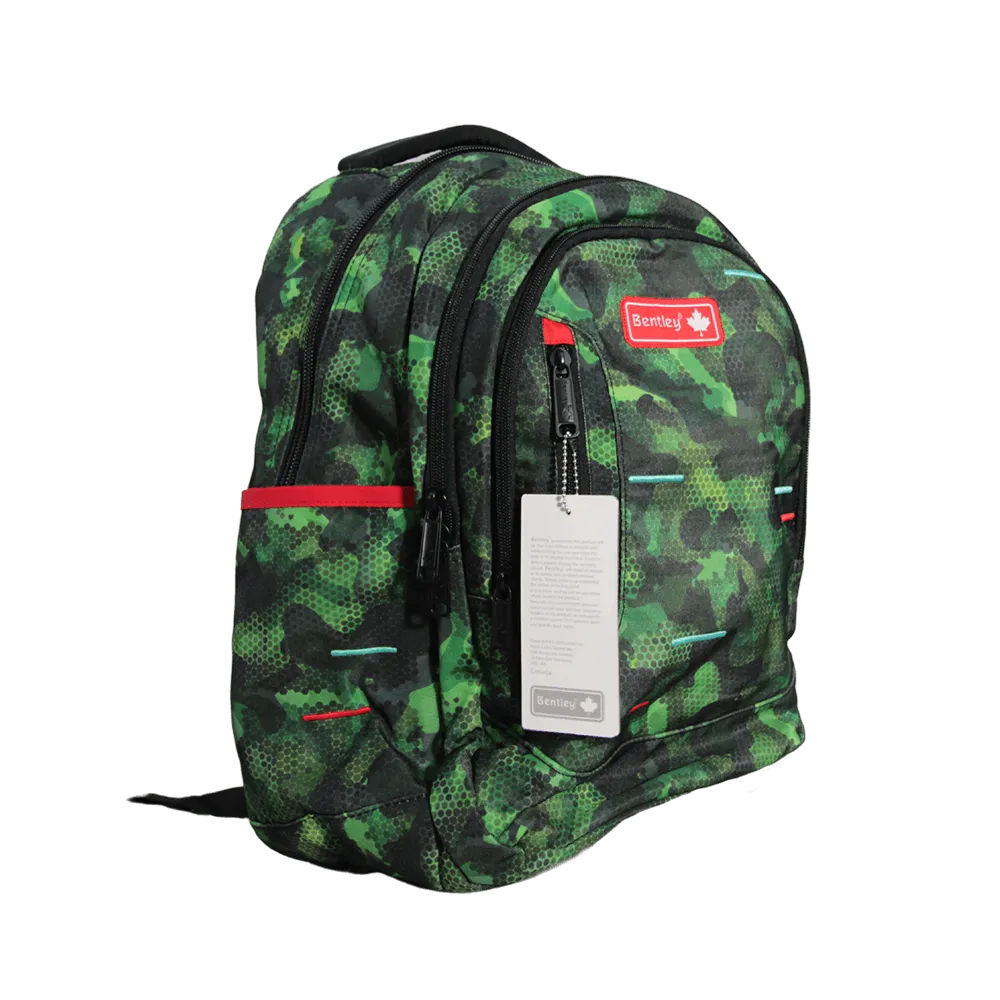Bentley-Militery-Green-4-Zippers-Backpack