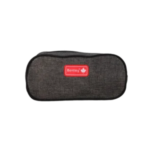 Bentley Plain Grey Double Zipper Pencil Case