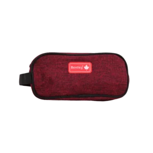 Bentley Plain Red Double Zipper Pencil Case