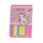 Colorful Unicorn Notebook with Sticky Notes