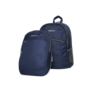 Exsport 2-Parts Plain Navy Backpack 5 Zippers
