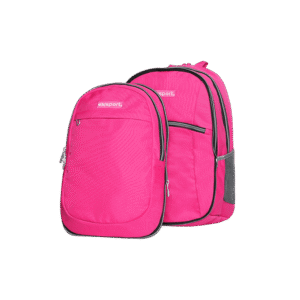 Exsport 2-Parts Plain Pink Backpack 5 Zippers