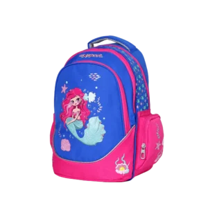 Exsport 41cm Blue & Pink Large Backpack 3 Zippers