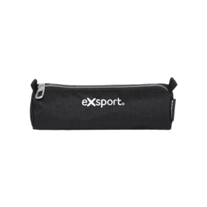 Exsport Plain Black One Zipper Pencil Case
