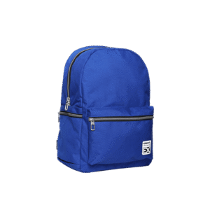 Exsport Plain Blue Backpack 2 Zippers1