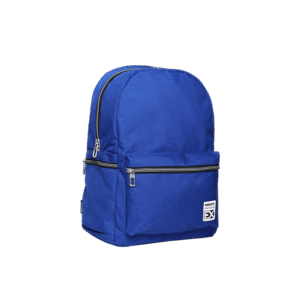 Exsport Plain Blue Backpack 2 Zippers1