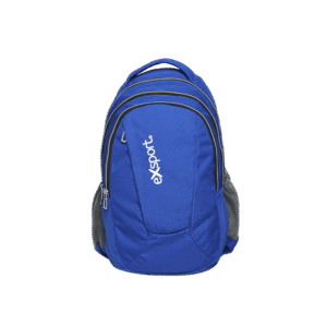 Exsport Plain Blue Backpack 4 Zippers