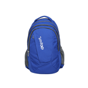 Exsport Plain Blue Backpack 4 Zippers