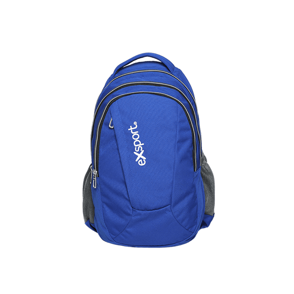 Exsport-Plain-Blue-Backpack-4-Zippers