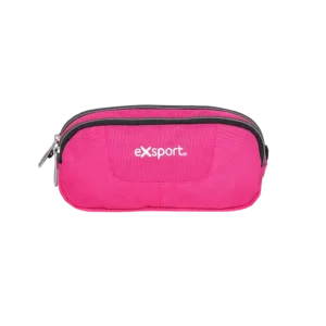 Exsport Plain Fuchsia Double Zipper Pencil Case