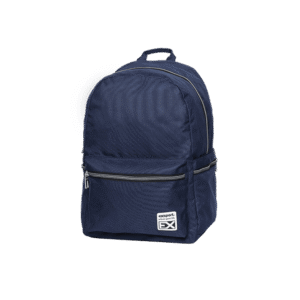 Exsport Plain Navy Backpack 2 Zippers1