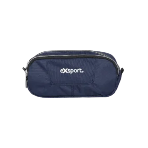 Exsport Plain Navy Double Zipper Pencil Case