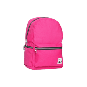 Exsport Plain Pink Backpack 2 Zippers1