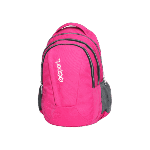 Exsport Plain Pink Backpack 4 Zippers