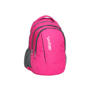 Exsport Plain Pink Backpack 4 Zippers1
