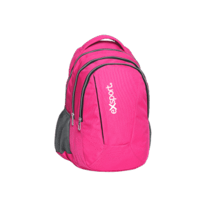 Exsport Plain Pink Backpack 4 Zippers1