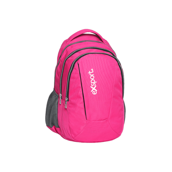 Exsport Plain Pink Backpack 4 Zippers – Freeshop