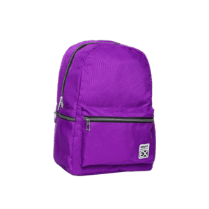Exsport Plain Purpe Backpack 2 Zippers1
