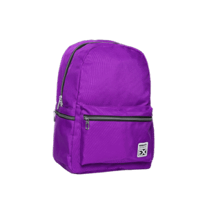 Exsport Plain Purpe Backpack 2 Zippers1