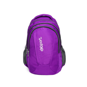 Exsport Plain Purpe Backpack 4 Zippers