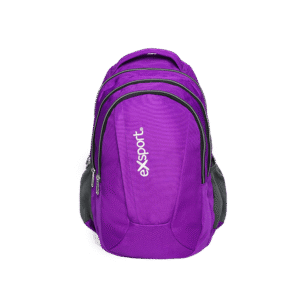 Exsport Plain Purpe Backpack 4 Zippers
