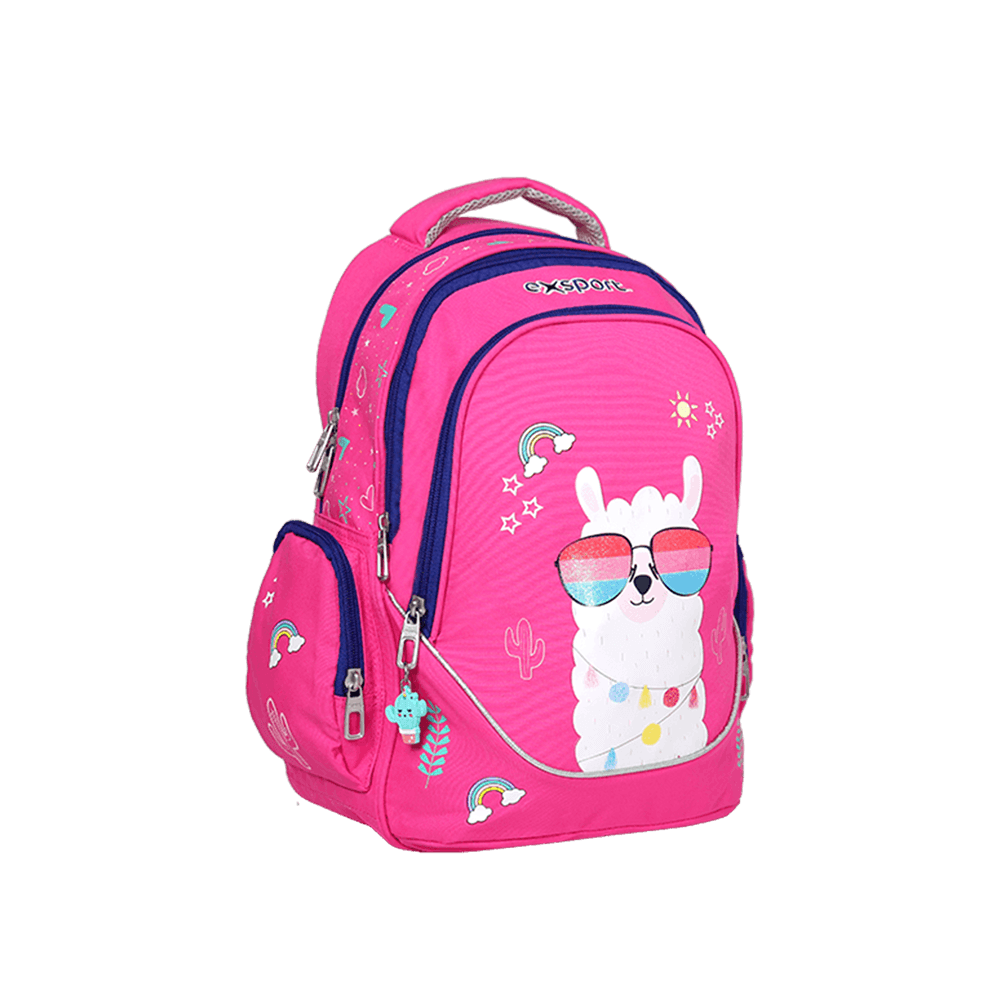 Exsport-Sheep-Pink-Large-Backpack-3-Zippers1