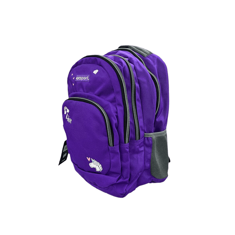 Exsport-Unicorn-Love-Purple-Backpack-4-Zippers1