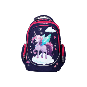 Exsport Unicorn Navy Large Backpack 3 Zippers