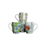 Flowers Design 380ml Mugs Set