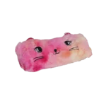 Fur Kitten Yellow & Fuchsia 1 Zipper Pencil Case