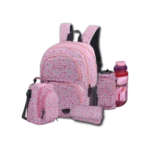 Genius 16" Hearts Pink Backpack 5Pcs Set