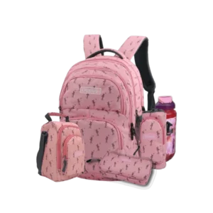 Genius 18" Flamingo Backpack 5Pcs Set
