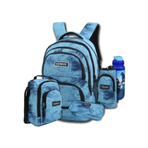 Genius 18" Ocean Blue Backpack 5Pcs Set