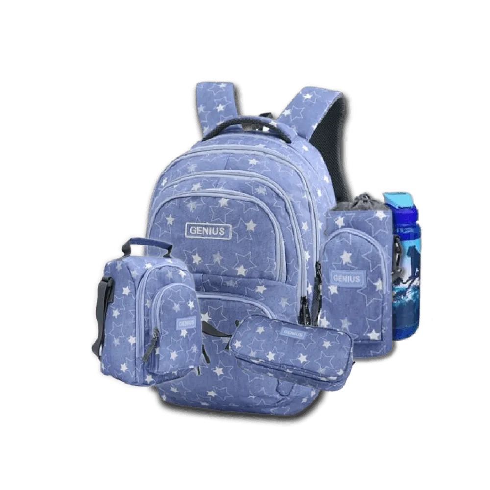 Genius-18-Stars-Backpack-5Pcs-Set